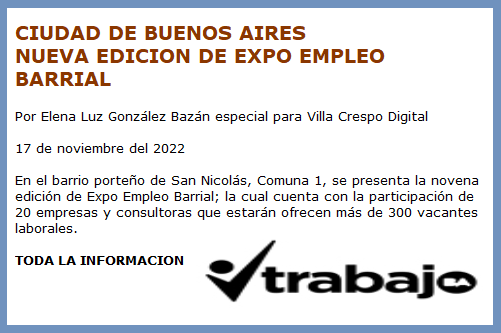 EXPO EMPLEO BARRIAL SAN NICOLAS